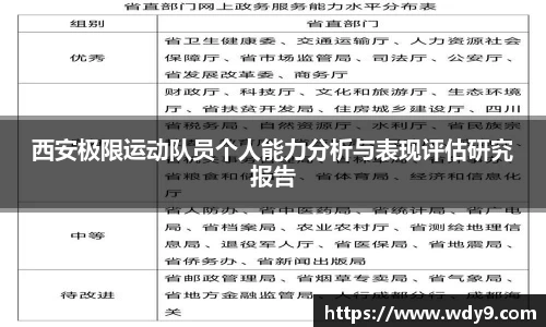 西安极限运动队员个人能力分析与表现评估研究报告