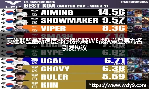 英雄联盟最新速度排行榜揭晓WE战队荣登第九名引发热议