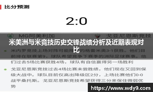 米美洲与米竞技历史交锋战绩分析及近期表现对比